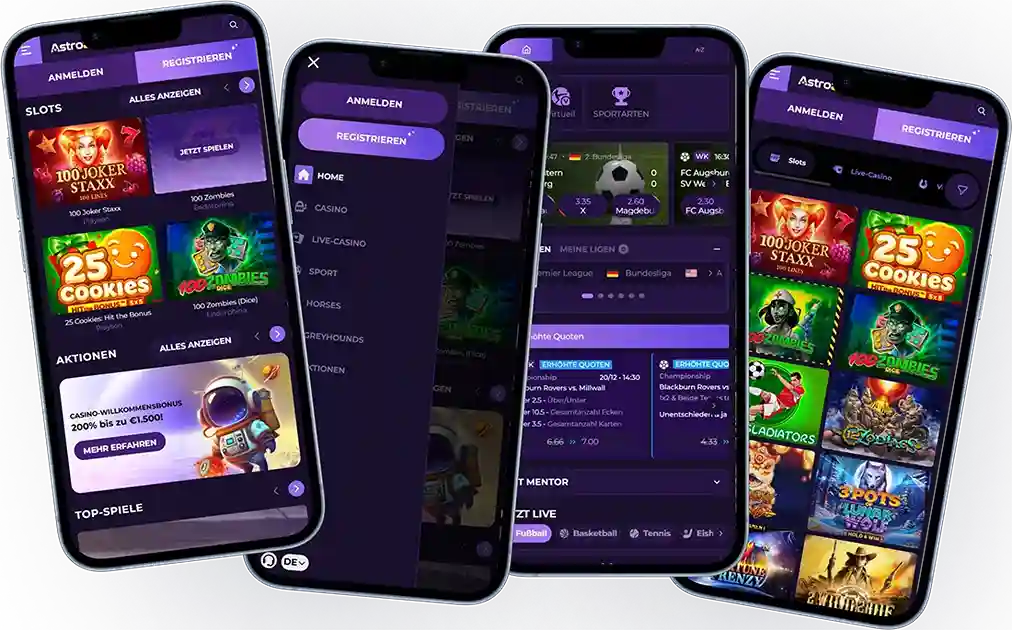 Astrozino Mobile Nutzung und Casino App