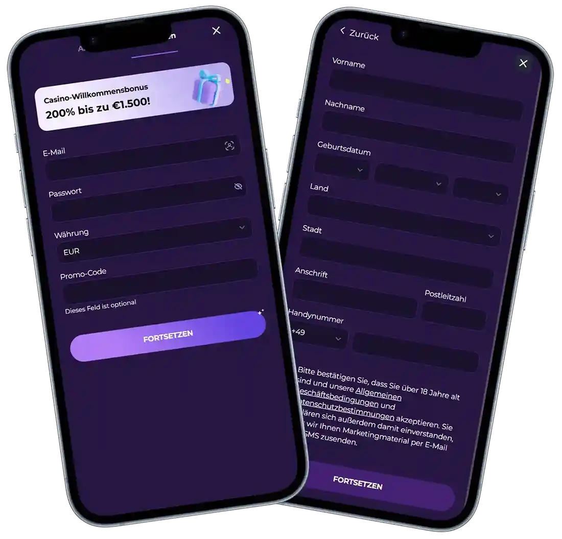 Registrierung und Login bei Astrozino