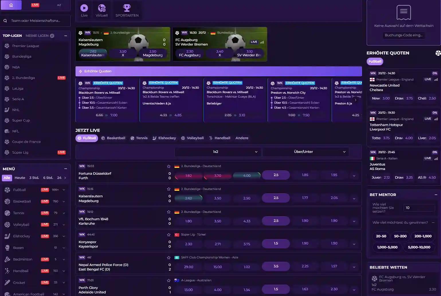 Astrozino Sportwetten